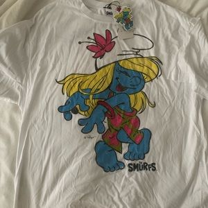 Zara smurfs shirt oversized